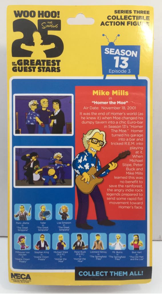 Mike Mills (R.E.M) - Neca (The Simpsons Greatest Guest Stars) (The Simpsons) action figure collectible - Main Image 2