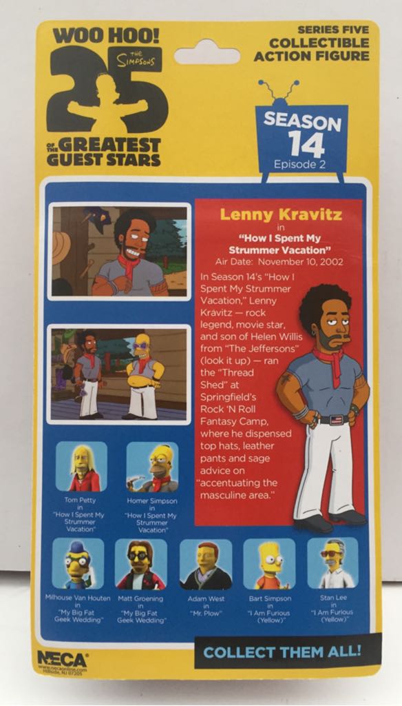 Lenny Kravitz - Neca (The Simpsons Greatest Guest Stars) (The Simpsons) action figure collectible - Main Image 2