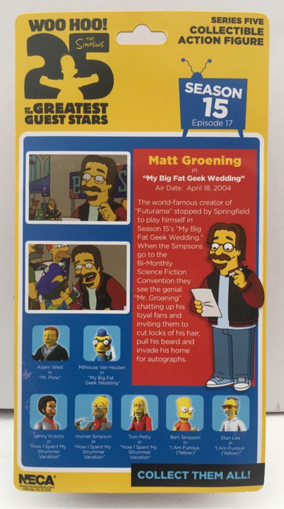 Matt Groening - Neca (The Simpsons Greatest Guest Stars) (The Simpsons) action figure collectible - Main Image 2