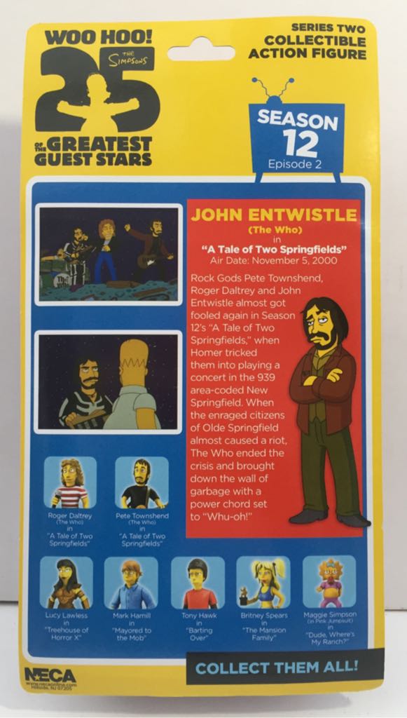 John Entwistle (The Who) - Neca (The Simpsons Greatest Guest Stars) (The Simpsons) action figure collectible - Main Image 2