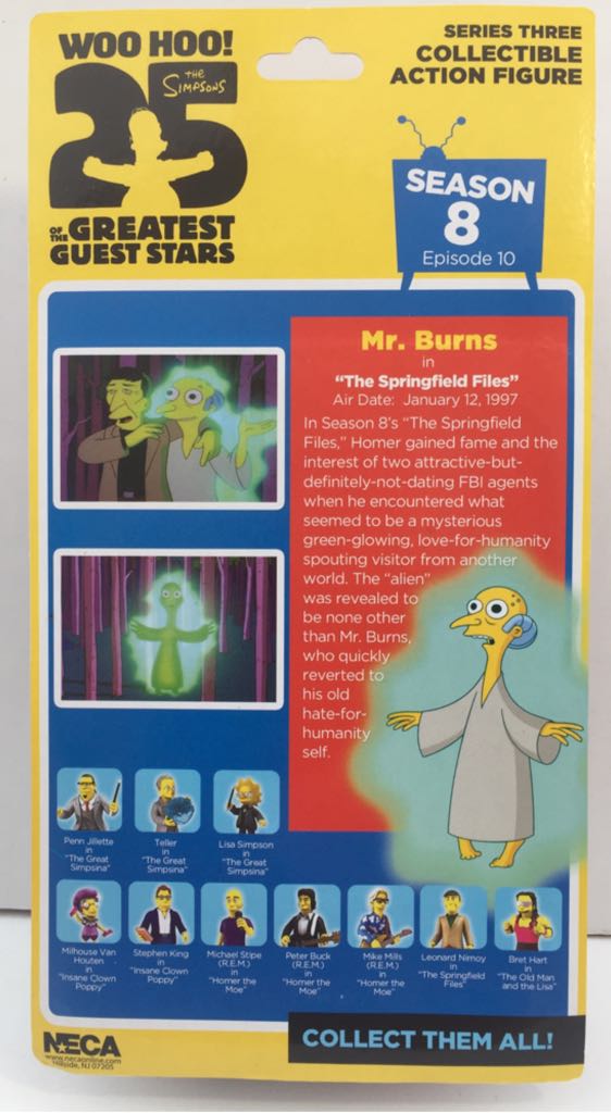 Mister Burns (Glow In The Dark) - Neca (The Simpsons Greatest Guest Stars) (The Simpsons) action figure collectible - Main Image 2