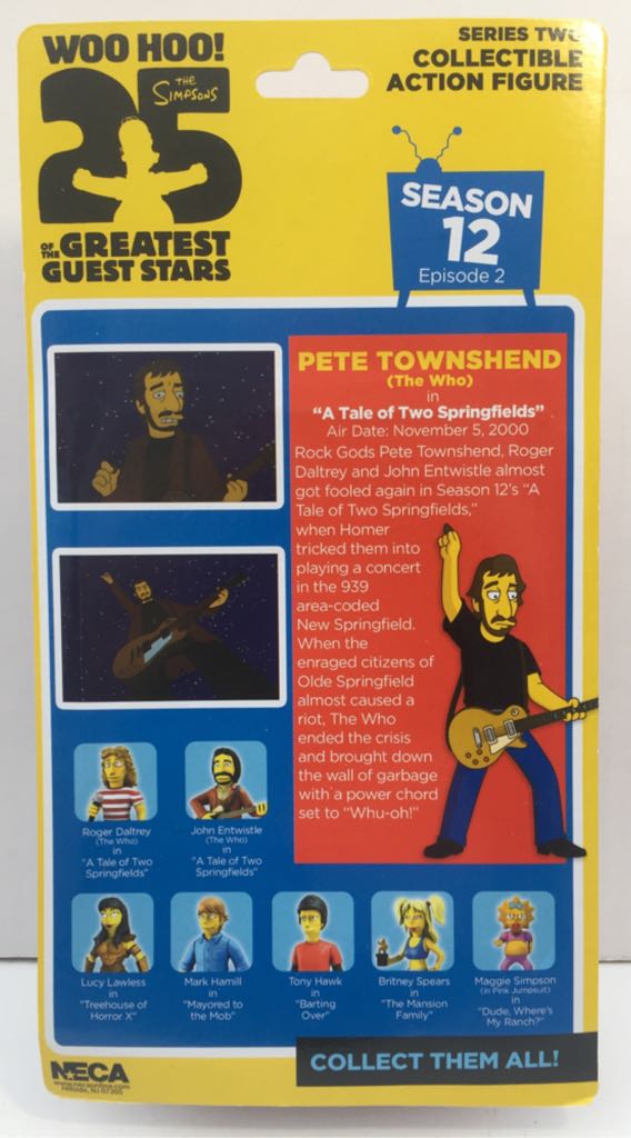 Pete Townsend (The Who) - Neca (The Simpsons Greatest Guest Stars) (The Simpsons) action figure collectible - Main Image 2