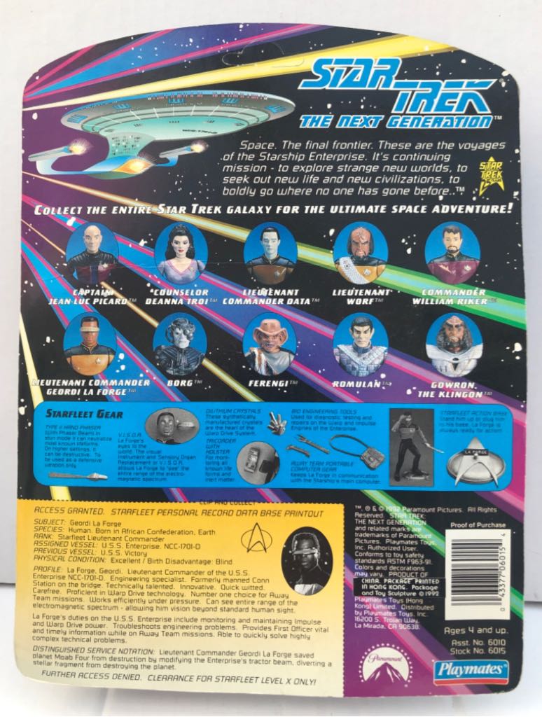 Geordi La Forge - Playmates (Star Trek TNG) (Star Trek TNG) action figure collectible - Main Image 2