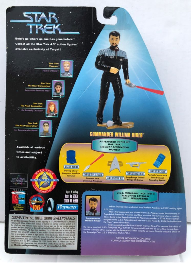 Commander William Riker - Playmates (Star Trek Starfleet Command) (Star Trek Starfleet Command) action figure collectible - Main Image 2