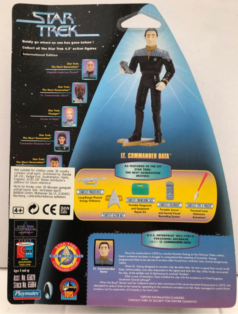 Lt. Commander Data - Playmates (Star Trek Starfleet Command) (Star Trek Starfleet Command) action figure collectible - Main Image 2