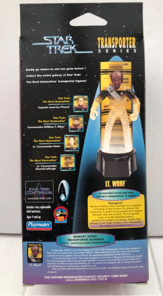 Lt. Worf - Playmates (Star Trek Transporter Series) (Star Trek Transporter Series) action figure collectible - Main Image 2