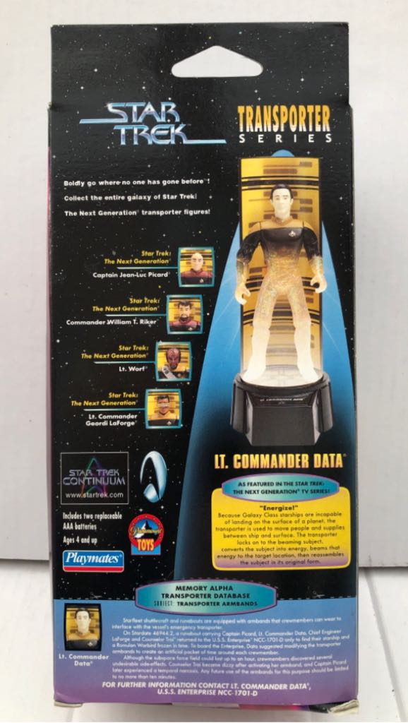 Lt. Commander Data - Playmates (Star Trek Transporter Series) (Star Trek Transporter Series) action figure collectible - Main Image 2