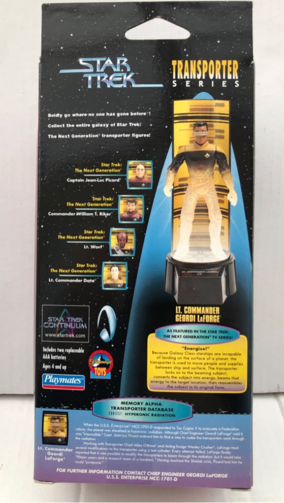 Lt. Commander Geordi La Forge - Playmates (Star Trek Transporter Series) (Star Trek Transporter Series) action figure collectible - Main Image 2