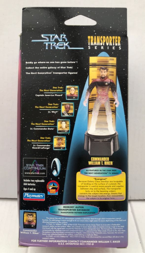 Commander William T Riker - Playmates (Star Trek Transporter Series) (Star Trek Transporter Series) action figure collectible - Main Image 2