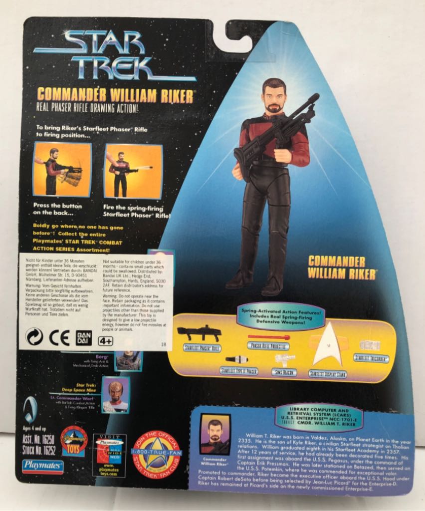 Commander William Riker - Playmates (Star Trek Warp Factor Series) (Star Trek Warp Factor Series) action figure collectible - Main Image 2