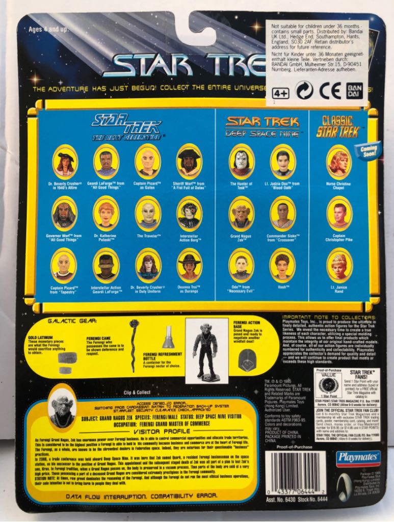 Grand Nagus Zek - Playmates (Star Trek 30 Years) (Star Trek (30 Years)) action figure collectible - Main Image 2