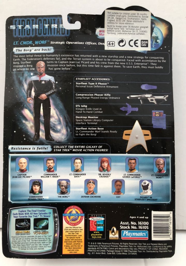 Lt. Commander Worf - Playmates (Star Trek First Contact) (Star Trek First Contact) action figure collectible - Main Image 2