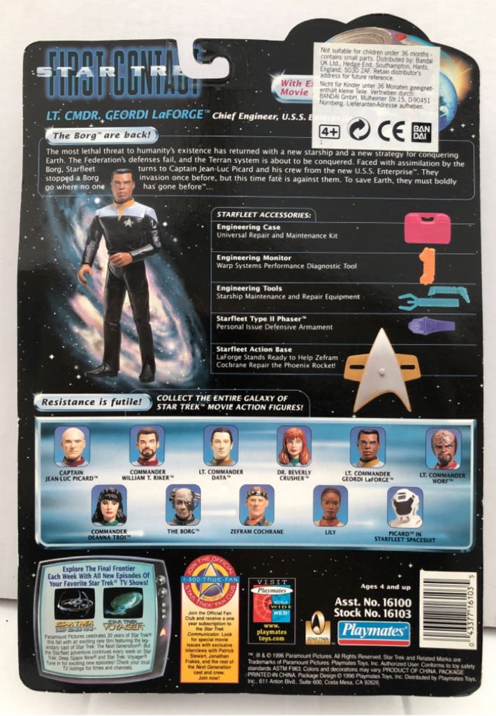 Lt. Commander Geordi La Forg - Playmates (Star Trek First Contact) (Star Trek First Contact) action figure collectible - Main Image 2
