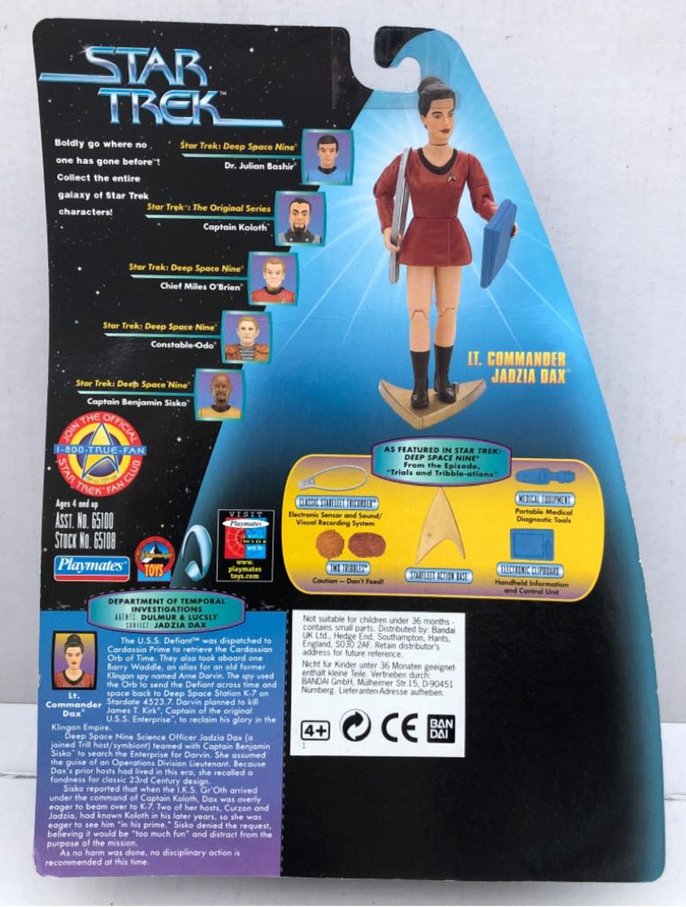 Lt. Commander Jadzia Dax (Tribbles) - Playmates (Star Trek Warp Factor Series) (Star Trek Warp Factor Series) action figure collectible - Main Image 2