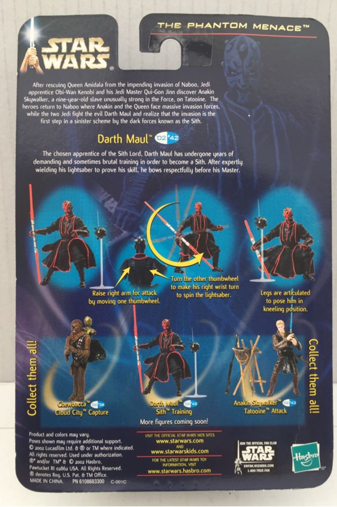 Darth Maul (Sith Training) - Hasbro (Star Wars Attack Of The Clones) (Star Wars) action figure collectible - Main Image 2