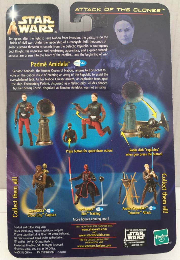 Padme Amidala (Coruscant Attack) - Star Wars (Attack Of The Clones) - Hasbro (Star Wars Attack Of The Clones) (Star Wars) action figure collectible - Main Image 2