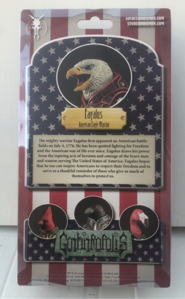 Eagalus (American Eagle Warrior) - Four Horsemen (Gothitropolis Ravens) (Gothitropolis - Ravens) action figure collectible - Main Image 2