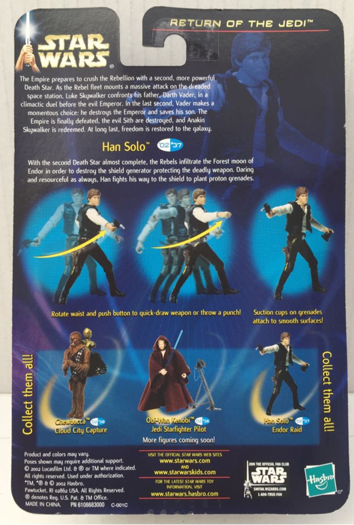 Han Solo (Endor Raid) - Hasbro (Star Wars Blue Card) (Star Wars) action figure collectible - Main Image 2