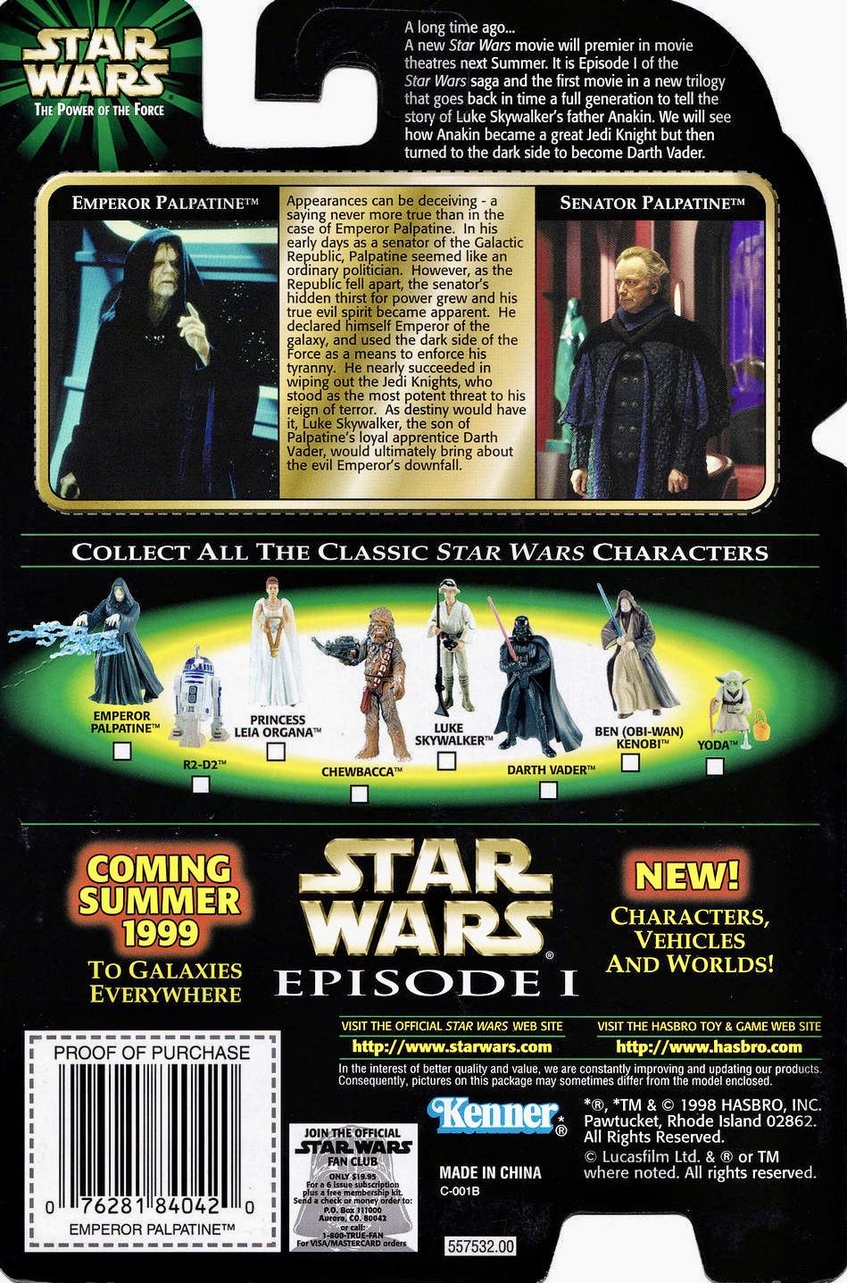 Emperor Palpatine - Hasbro (Star Wars Flash Back Photo) (Star Wars) action figure collectible - Main Image 3
