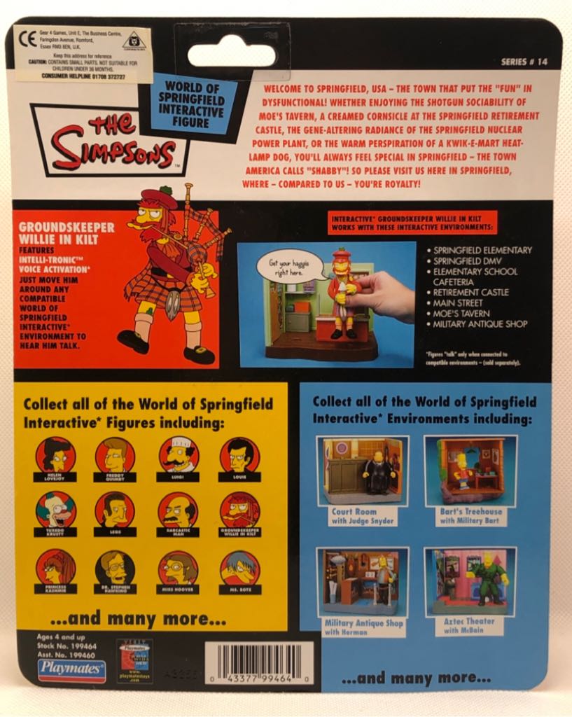 Groundskeeper Willie In Kilt - Playmates (The Simpsons) (World of Springfield: Simpsons) action figure collectible - Main Image 2