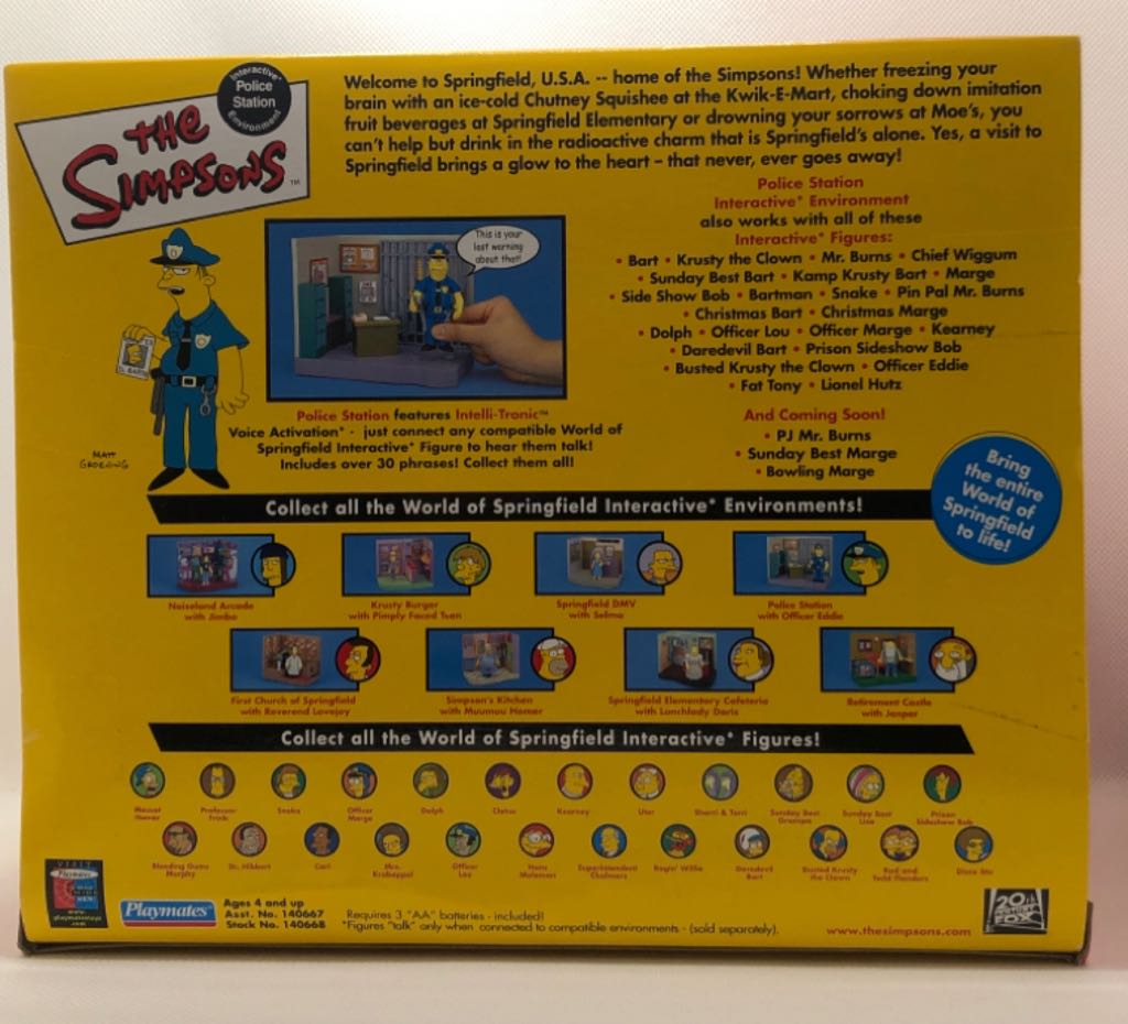 Officer Eddie with Police Station - Playmates (The Simpsons) (World of Springfield: Simpsons) action figure collectible - Main Image 2