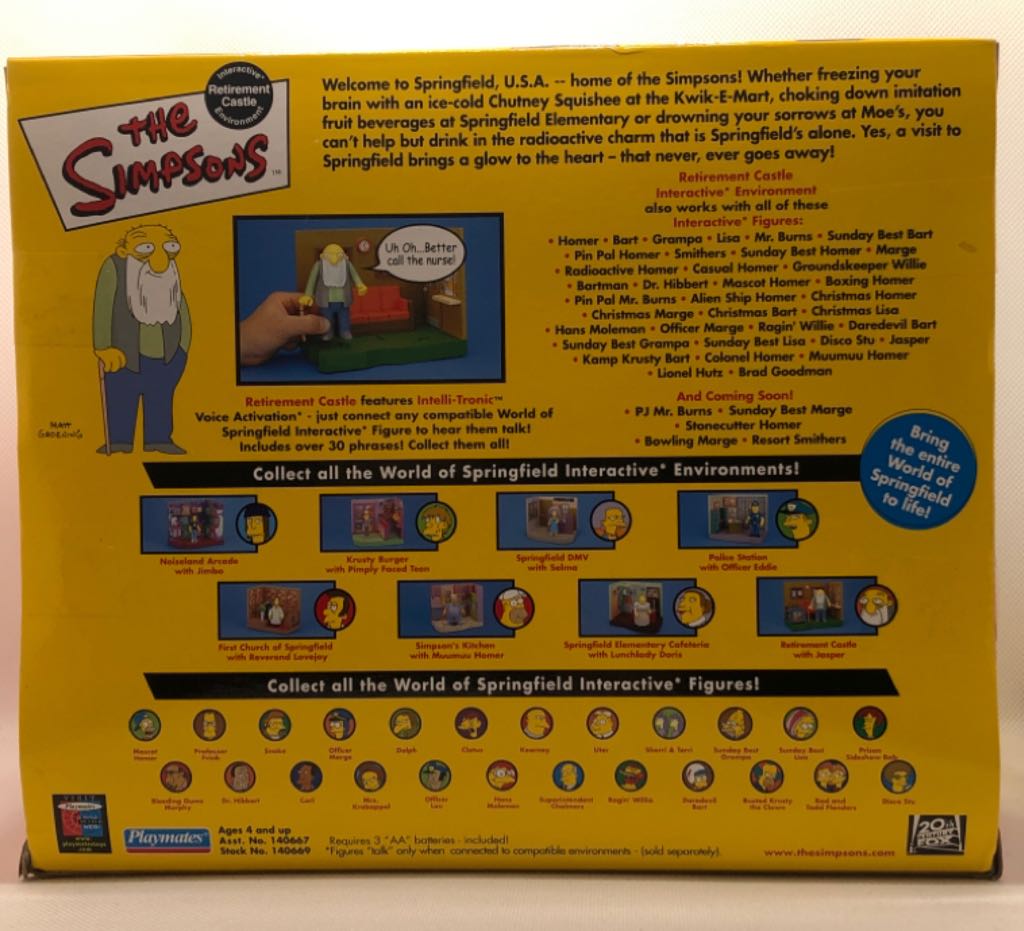 Jasper with Retirement Castle - Playmates (The Simpsons) (World of Springfield: Simpsons) action figure collectible - Main Image 2
