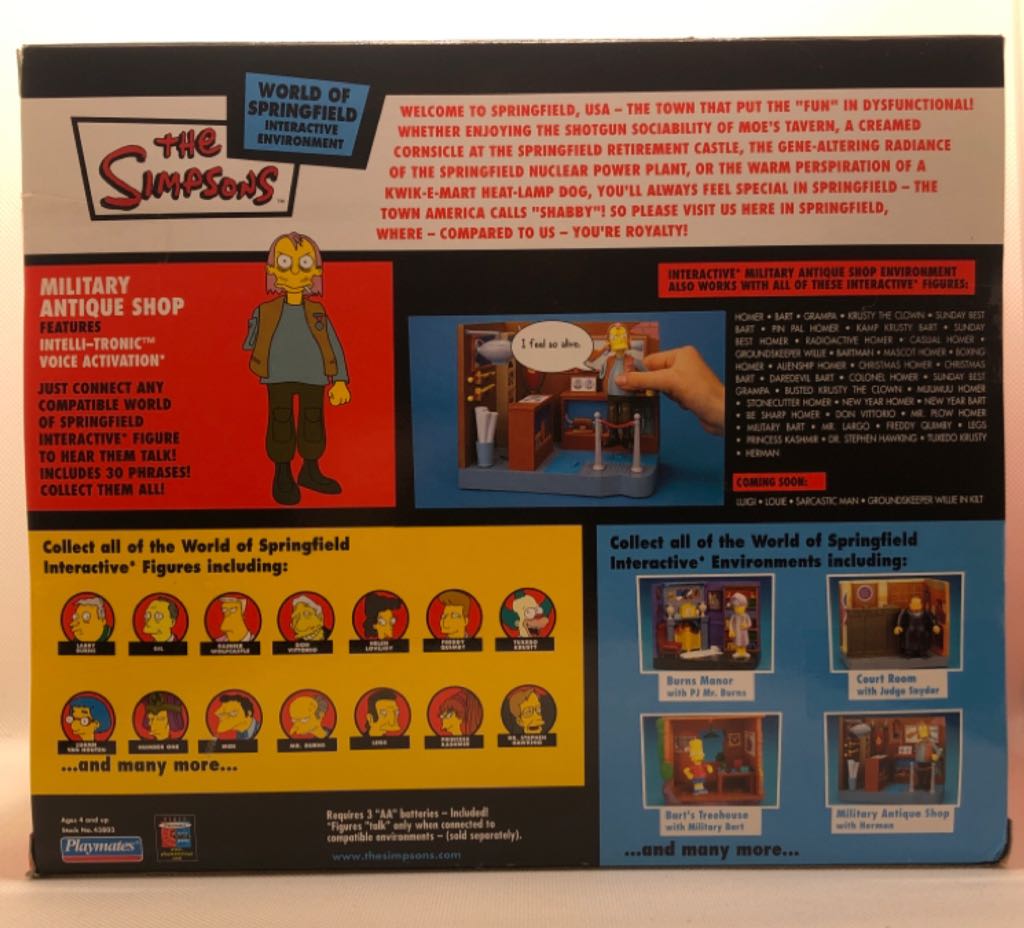 Herman with Military Antique Shop - Playmates (The Simpsons) (World of Springfield: Simpsons) action figure collectible - Main Image 2
