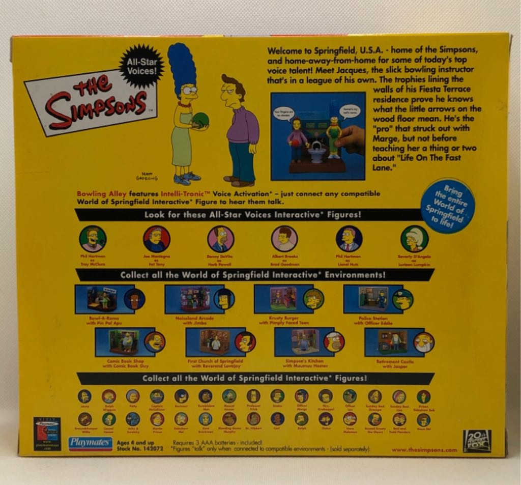 Jacques & Bowling Marge with Bowling Alley - Playmates (The Simpsons) (World of Springfield: Simpsons) action figure collectible - Main Image 2