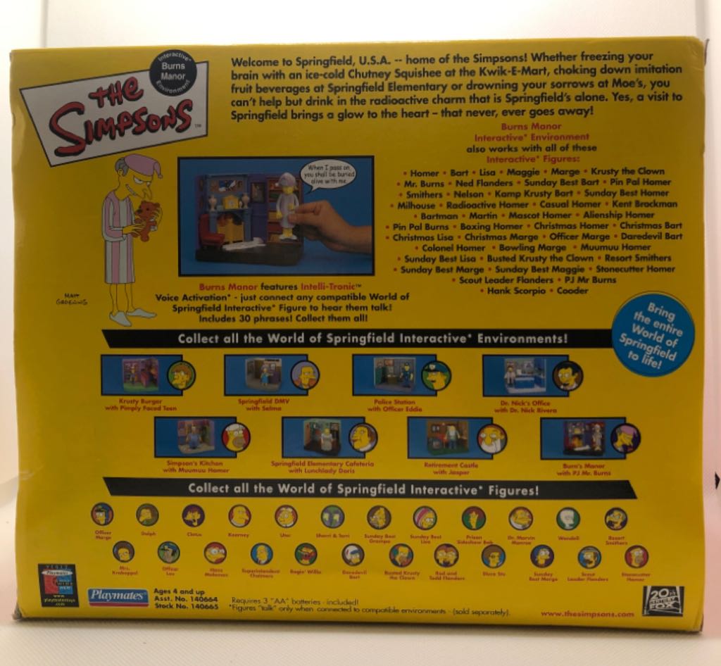 (E) Burns Manor (Exclusive Mr Burns) - Playmates (The Simpsons) (Simpsons) action figure collectible - Main Image 2