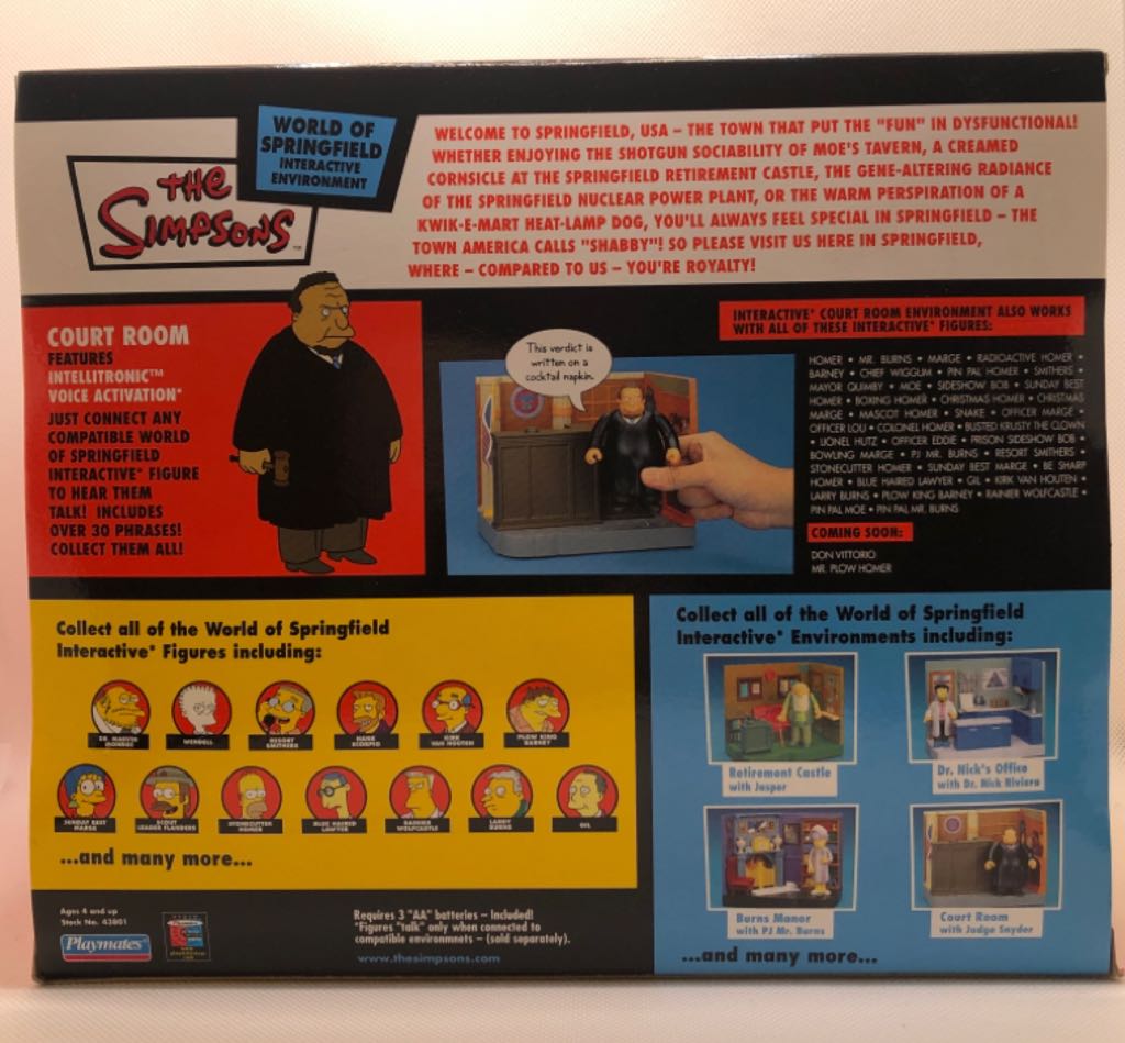 Judge Snyder with Court Room - Playmates (The Simpsons) (World of Springfield: Simpsons) action figure collectible - Main Image 2