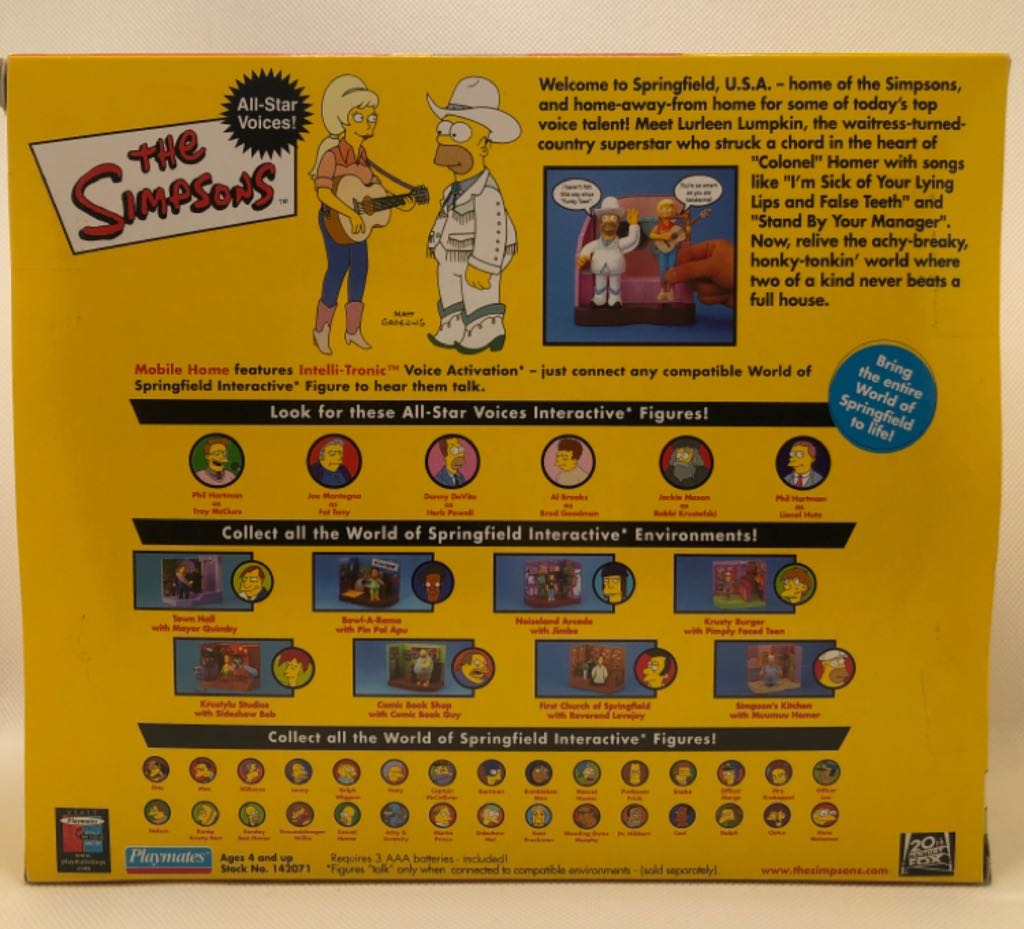 The Simpsons - WOS - Lurleen Lumpkin & Colonel Homer with Mobile Home - Playmates (The Simpsons) (World of Springfield: Simpsons) action figure collectible - Main Image 2