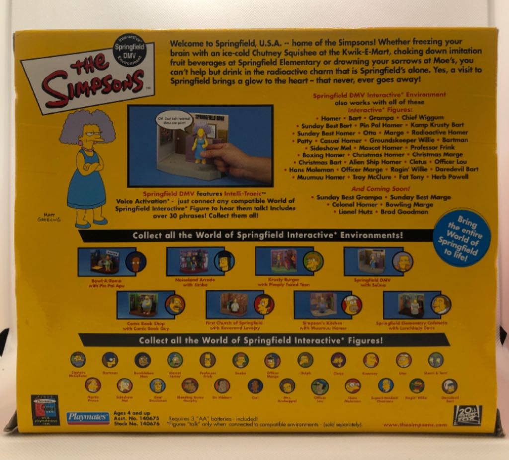 The Simpsons - WOS - Selma Bouvier with Springfield DMV - Playmates (The Simpsons) (World of Springfield: Simpsons) action figure collectible - Main Image 2