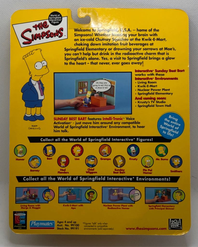 The Simpsons - WOS - Sunday Best Bart - Playmates (The Simpsons) (World of Springfield: Simpsons) action figure collectible - Main Image 2