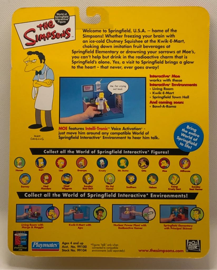 The Simpsons - WOS - Moe - Playmates (The Simpsons) (World of Springfield: Simpsons) action figure collectible - Main Image 2