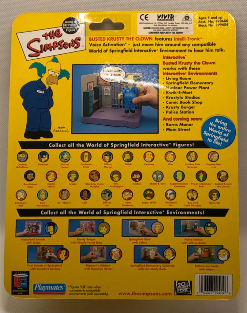 Busted Krusty The Clown - Playmates (The Simpsons) (World of Springfield: Simpsons) action figure collectible - Main Image 2