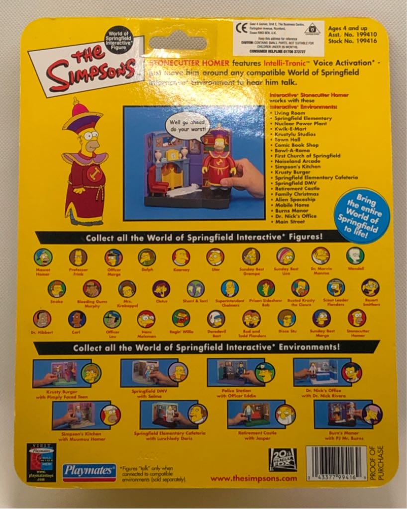 Simpsons - WOS - Stonecutter Homer - Playmates (The Simpsons) (World of Springfield: Simpsons) action figure collectible - Main Image 2