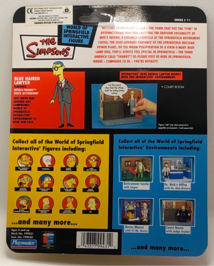 The Simpsons - WOS - Blue Haired Lawyer - Playmates (The Simpsons) (World of Springfield: Simpsons) action figure collectible - Main Image 2