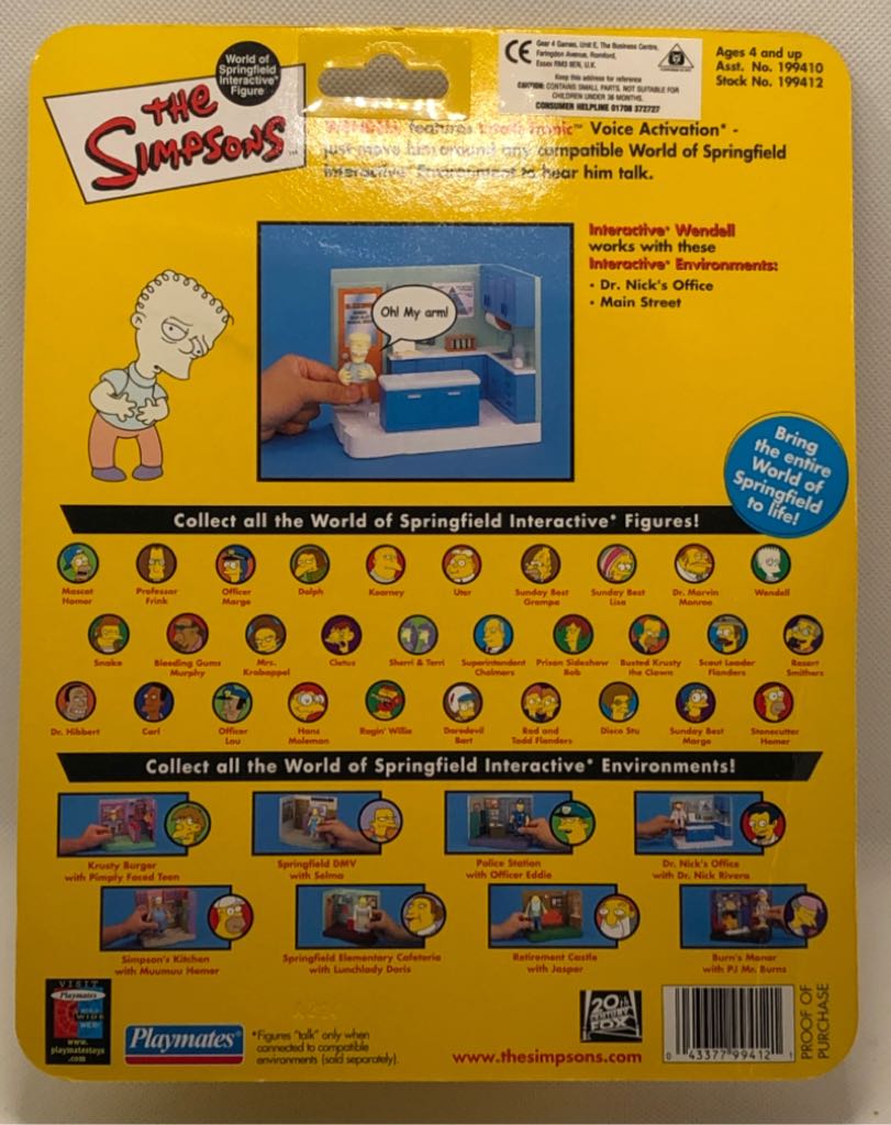 (S.10) Wedell) - Playmates (The Simpsons) (Simpsons) action figure collectible - Main Image 2