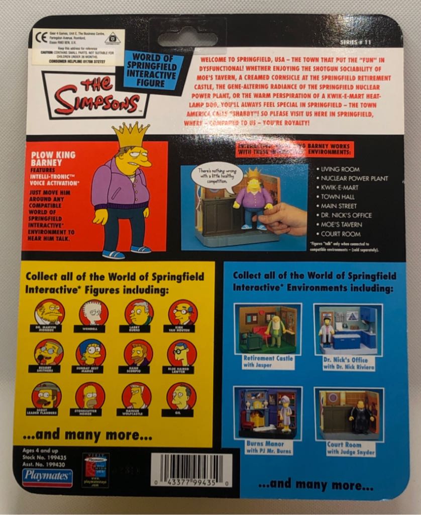 Plow King Barney - Playmates (The Simpsons) (World of Springfield: Simpsons) action figure collectible - Main Image 2