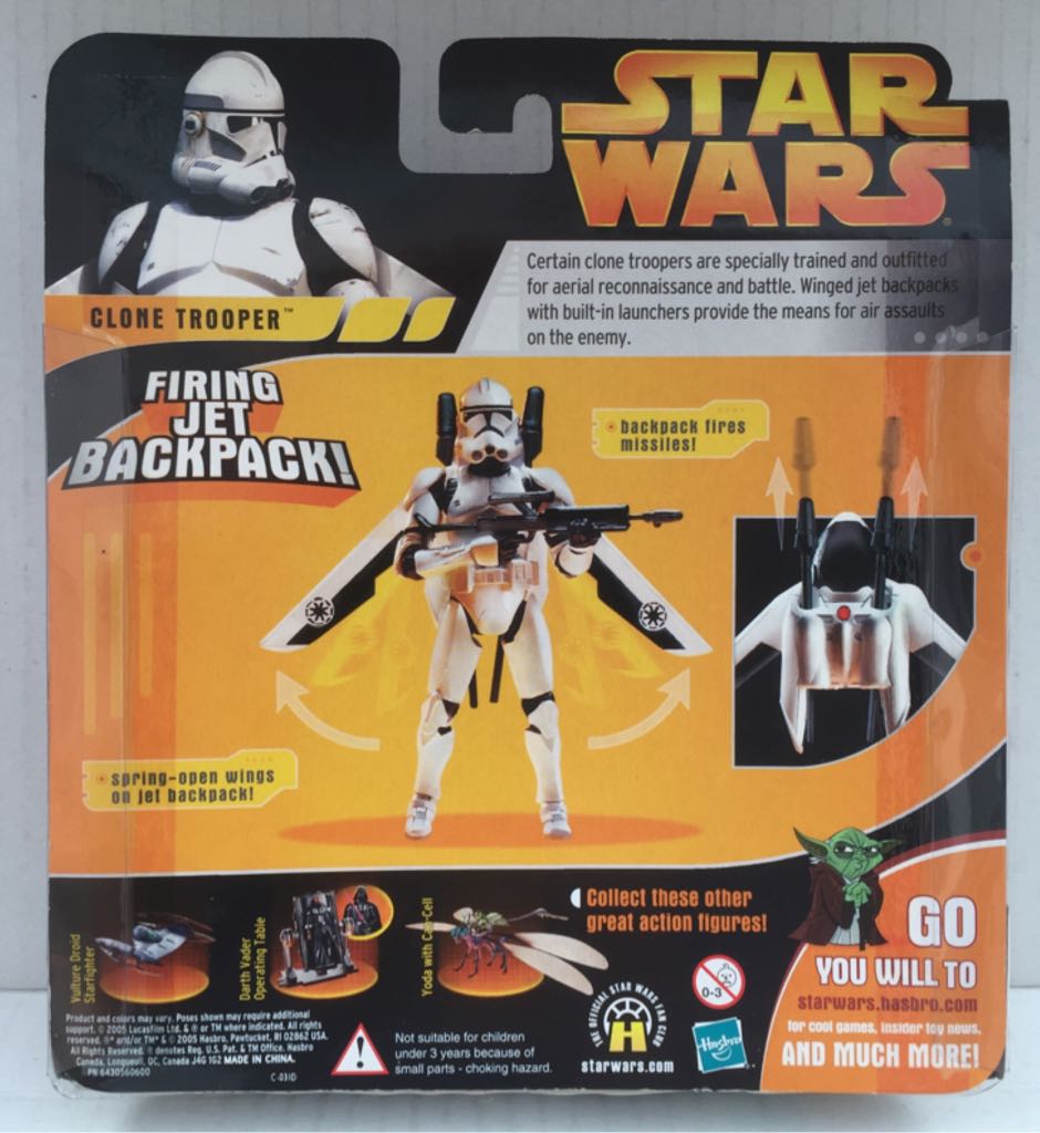 Clone Trooper (Firing Jet Backpack) - Hasbro (Star Wars Revenge Of The Sith) (Star Wars) action figure collectible - Main Image 2