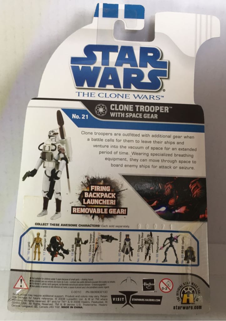 Clone Trooper (Space Gear) - Hasbro (Star Wars The Clone Wars 2008) (Star Wars) action figure collectible - Main Image 2