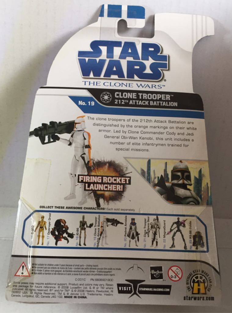 Clone Trooper (212th Attack Battalion) - Hasbro (Star Wars The Clone Wars 2008) (Star Wars) action figure collectible - Main Image 2