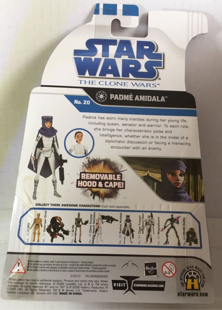 Padme’ Amidala (Hood & Cape) - Hasbro (Star Wars The Clone Wars 2008) (Star Wars) action figure collectible - Main Image 2