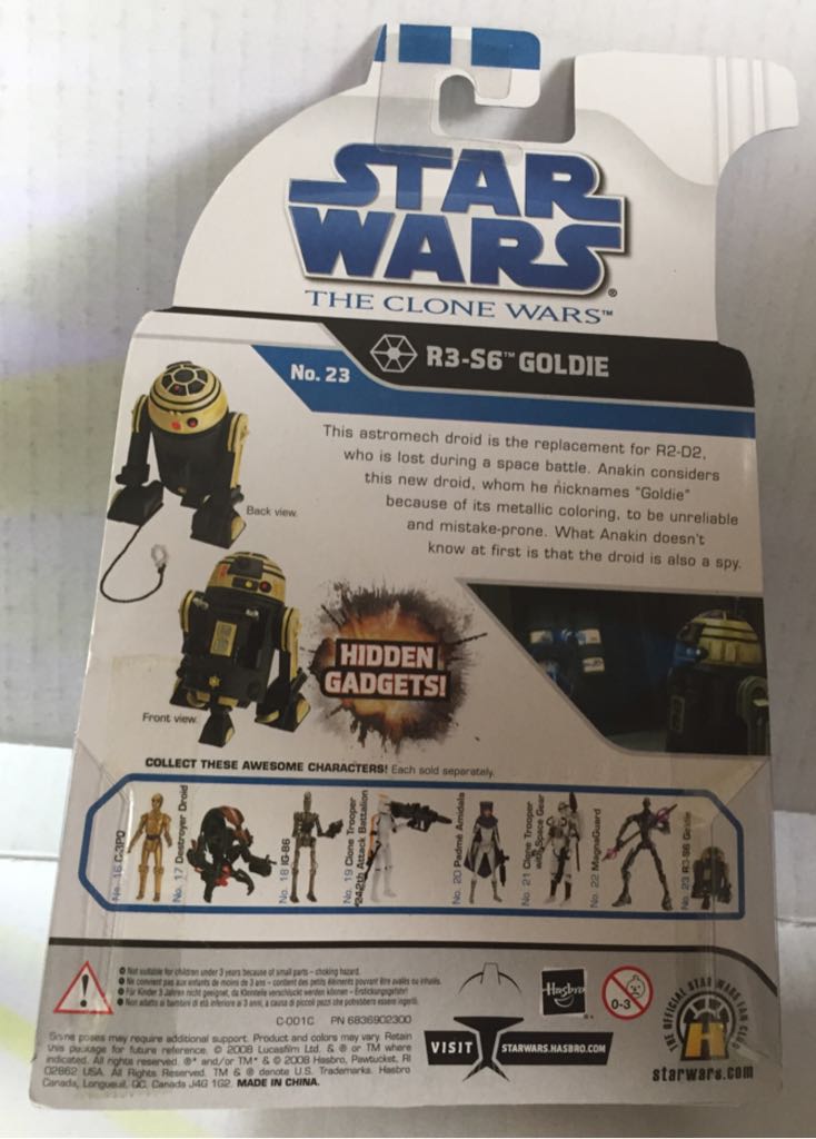 R3-S6 Goldie - Hasbro (Star Wars The Clone Wars 2008) (Star Wars) action figure collectible - Main Image 2
