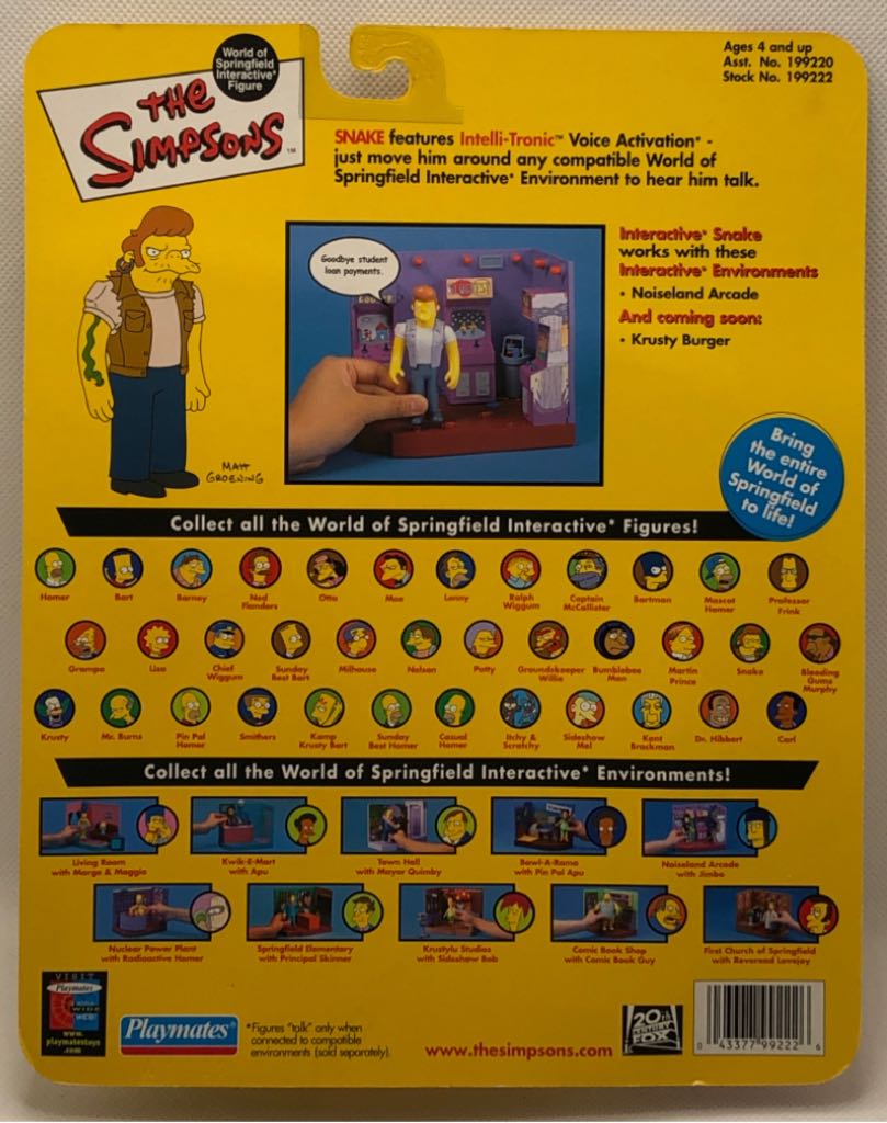 Snake - Playmates (The Simpsons) (World of Springfield: Simpsons) action figure collectible - Main Image 2