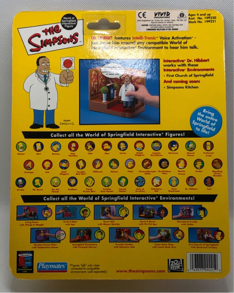 Dr. Hibbert - Playmates (The Simpsons) (World of Springfield: Simpsons) action figure collectible - Main Image 2