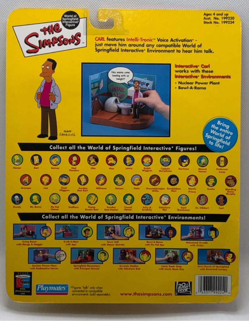 Carl - Playmates (The Simpsons) (World of Springfield: Simpsons) action figure collectible - Main Image 2
