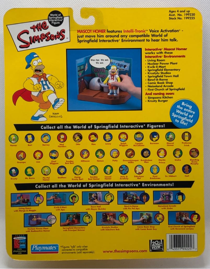The Simpsons - WOS - Mascot Homer - Playmates (The Simpsons) (World of Springfield: Simpsons) action figure collectible - Main Image 2