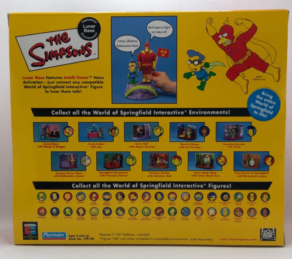 The Simpsons - WOS - Radioactive Man & Fallout Boy with Lunar Base - Playmates (The Simpsons) (World of Springfield: Simpsons) action figure collectible - Main Image 2