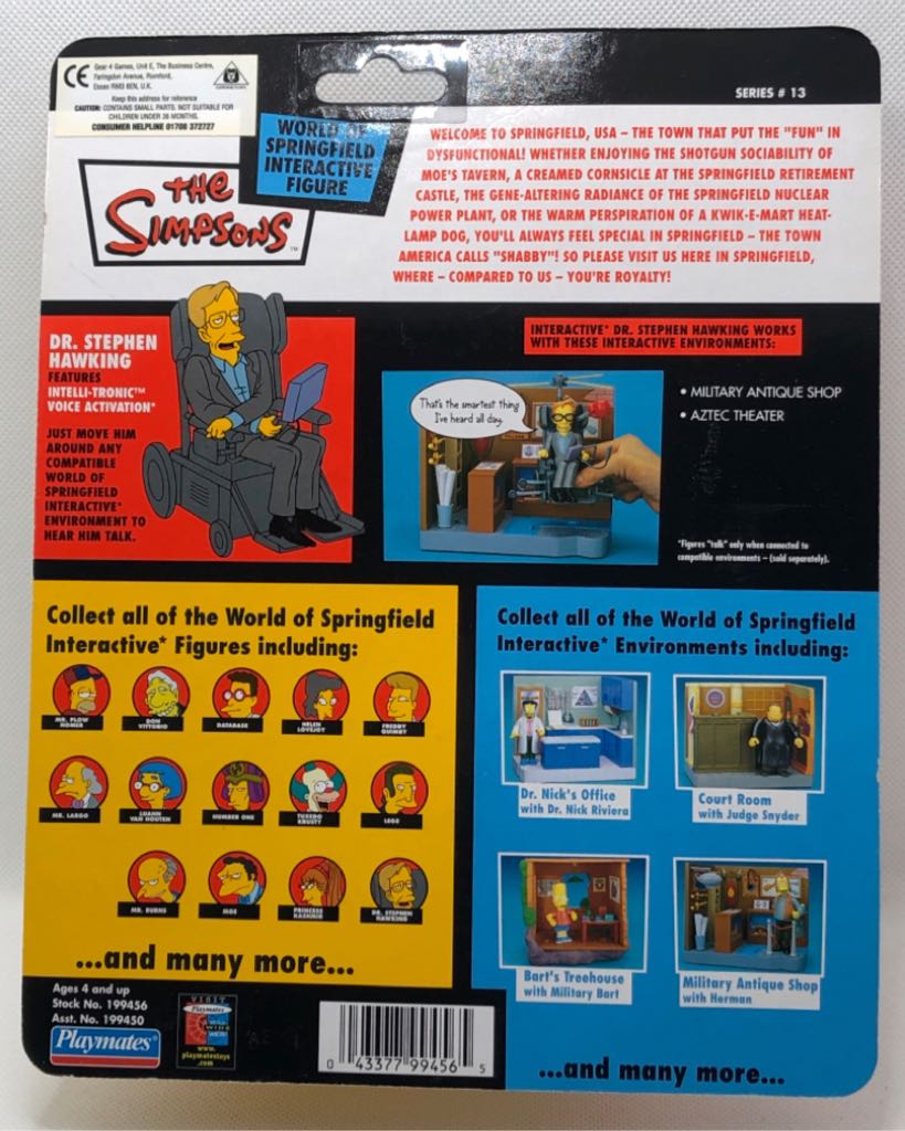 The Simpsons - WOS - Dr. Stephen Hawking - Playmates (The Simpsons) (World of Springfield: Simpsons) action figure collectible - Main Image 2